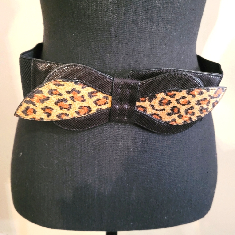 Belt Women's Vintage Cheetah print elastic belt